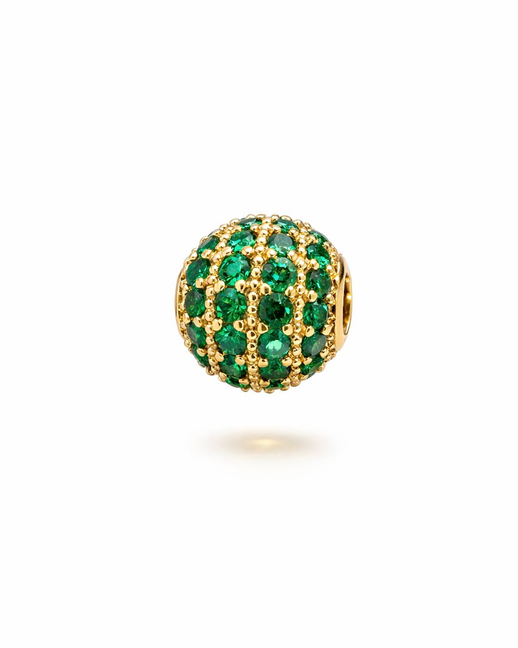 HERRAJE BOLA DE FUEGO ESMERALDA 8MM 5972 Oro laminado Luxus