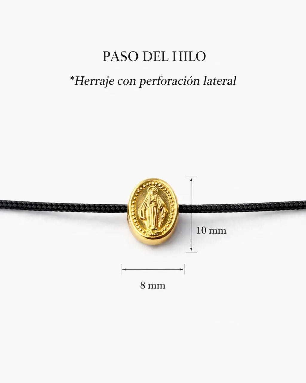 HERRAJE VIRGEN MILAGROSA 8MM 5957 Oro laminado Luxus
