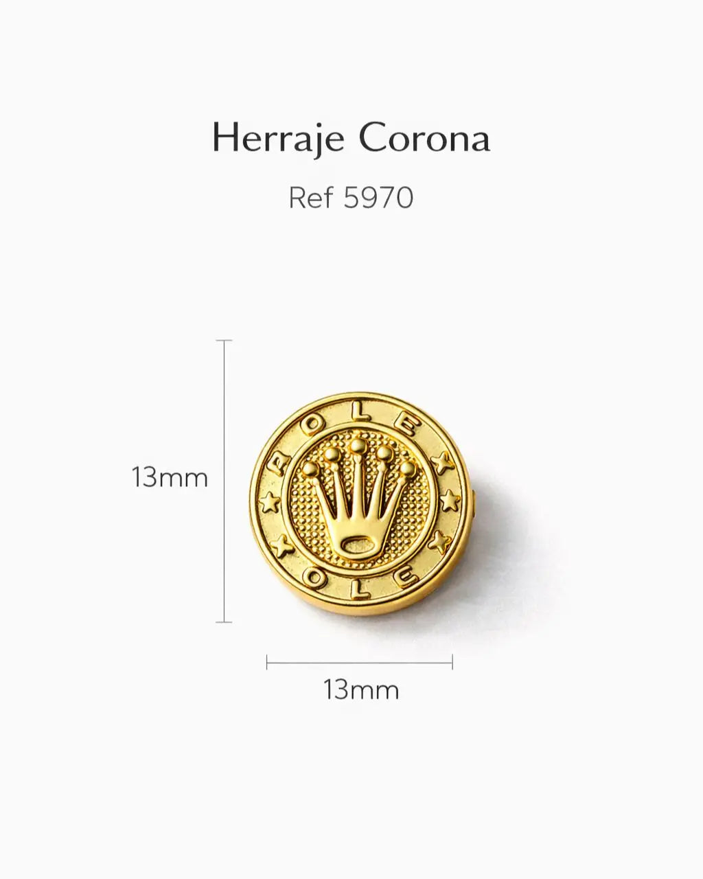HERRAJE ROLEX ROYAL 13MM 5970 Oro laminado Luxus