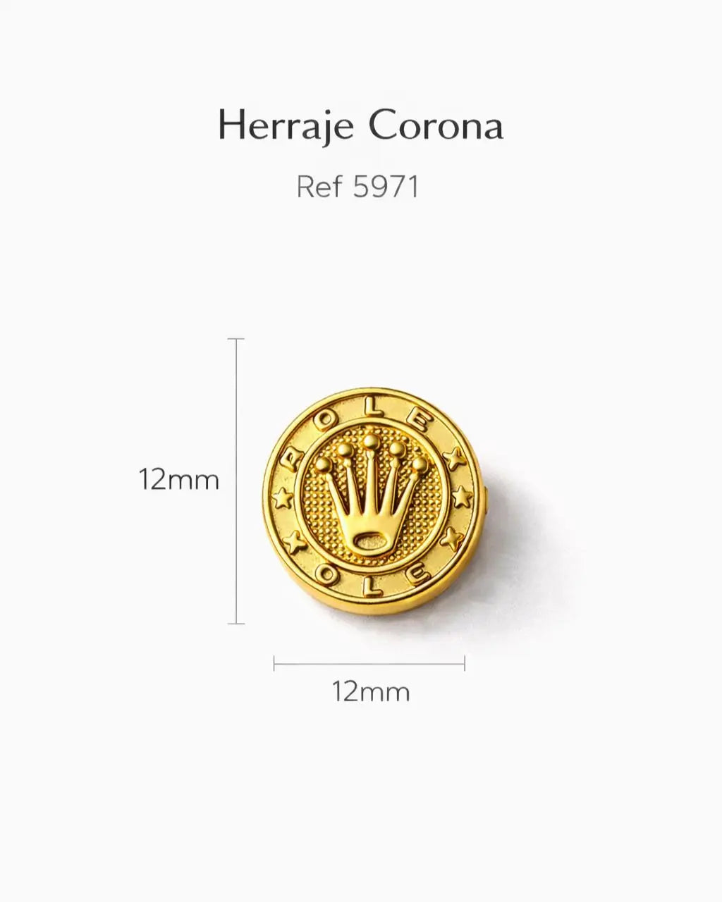 HERRAJE ROLEX ROYAL 12MM 5971 Oro laminado Luxus
