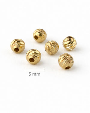 BALIN DIAMANTADO 5MM 6105 Oro laminado Luxus