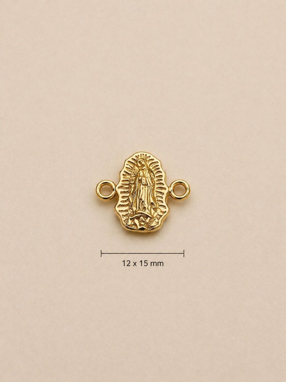 HERRAJE VIRGEN GUADALUPE TALLADA 12 X 15MM  6227 Oro laminado Luxus