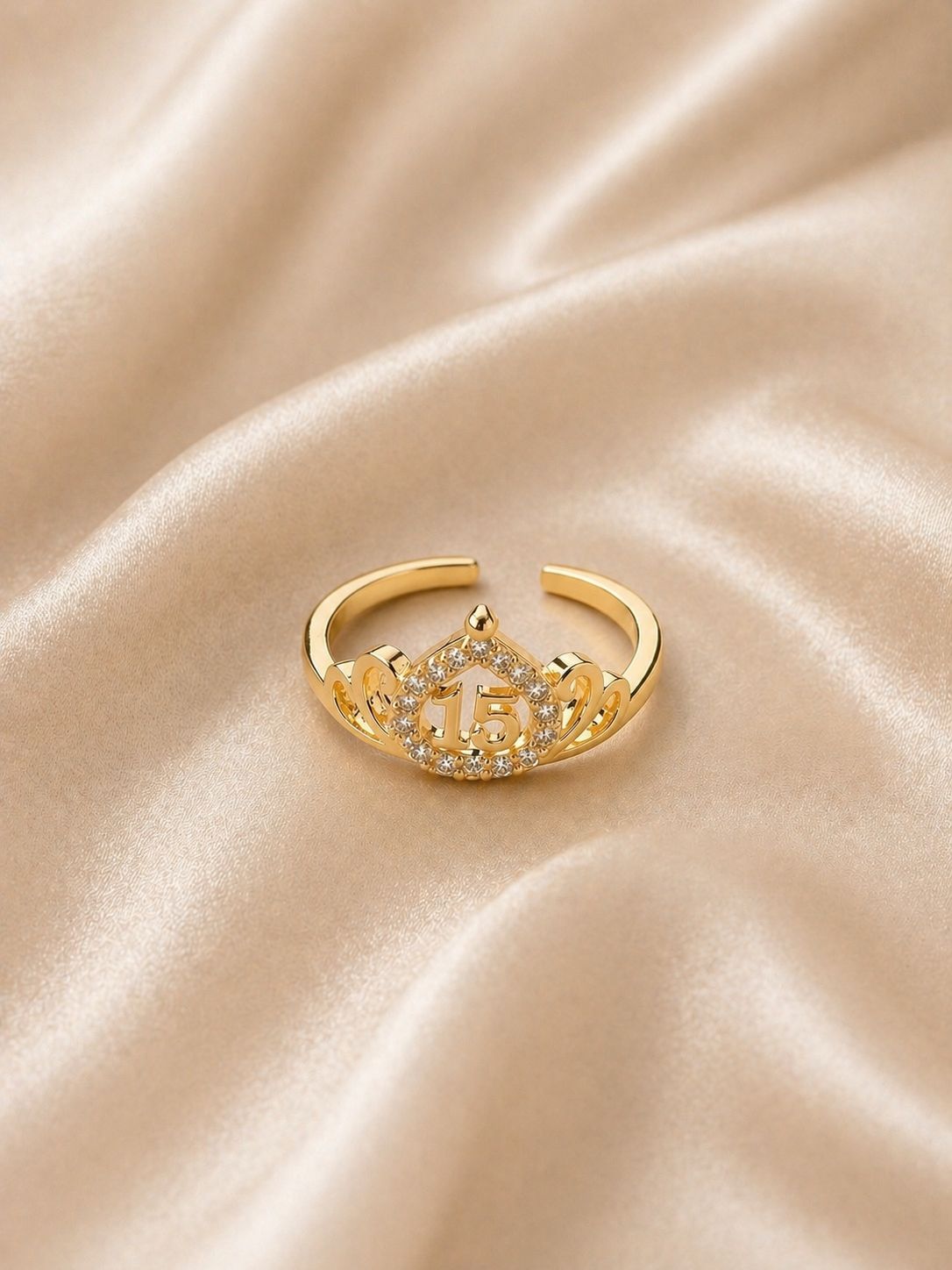 ANILLO 15 AÑOS AJUSTABLE Oro laminado Luxus