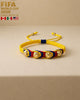BRAZALETE TRICOLOR F.C 6MM DIAMANTADO 6248 Oro laminado Luxus