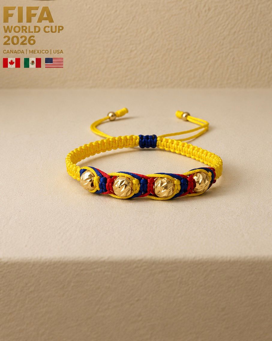 BRAZALETE TRICOLOR F.C 6MM DIAMANTADO 6248 Oro laminado Luxus