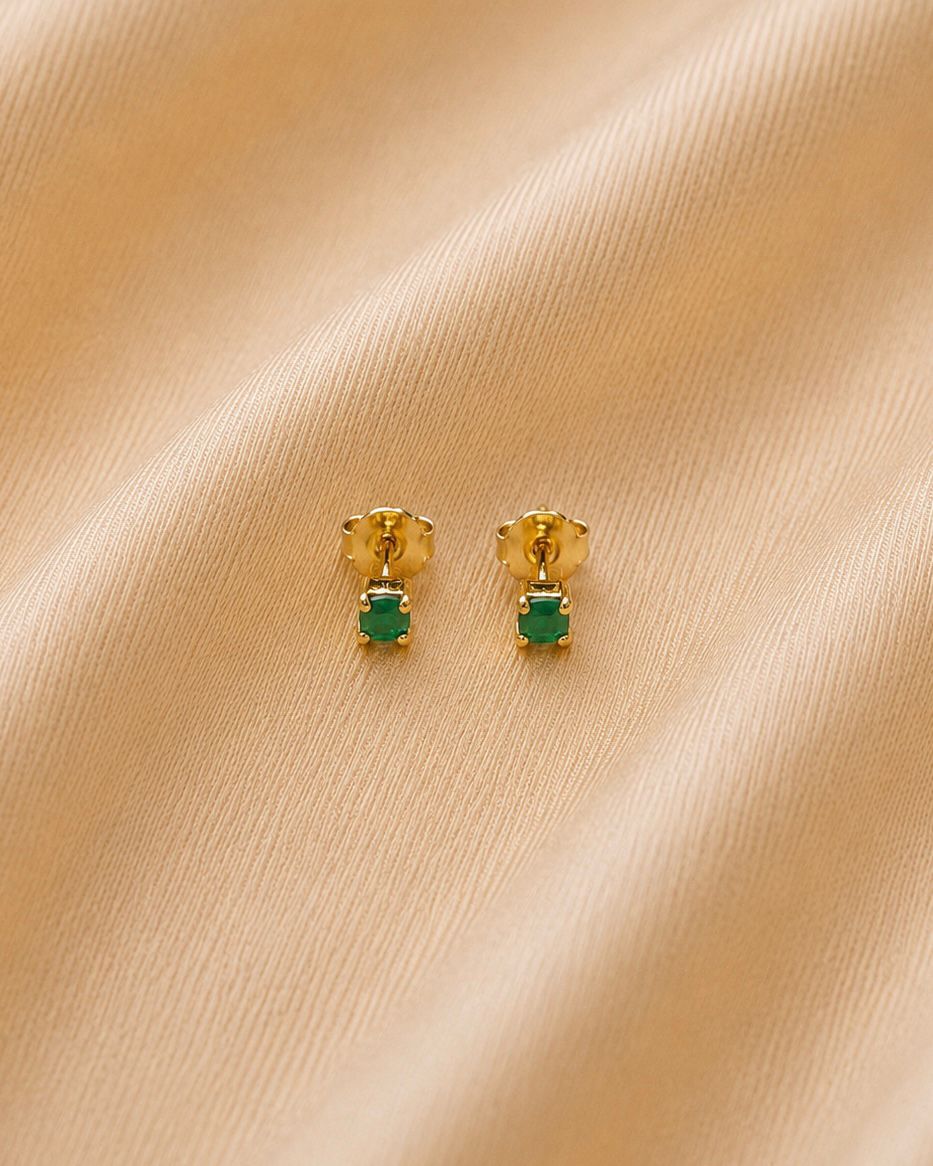 TOPO CHISPA VERDE 3MM 6275 Oro laminado Luxus