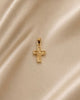 DIJE PLACA CRUZ DIAMANTADA 19MM 6254 Oro laminado Luxus