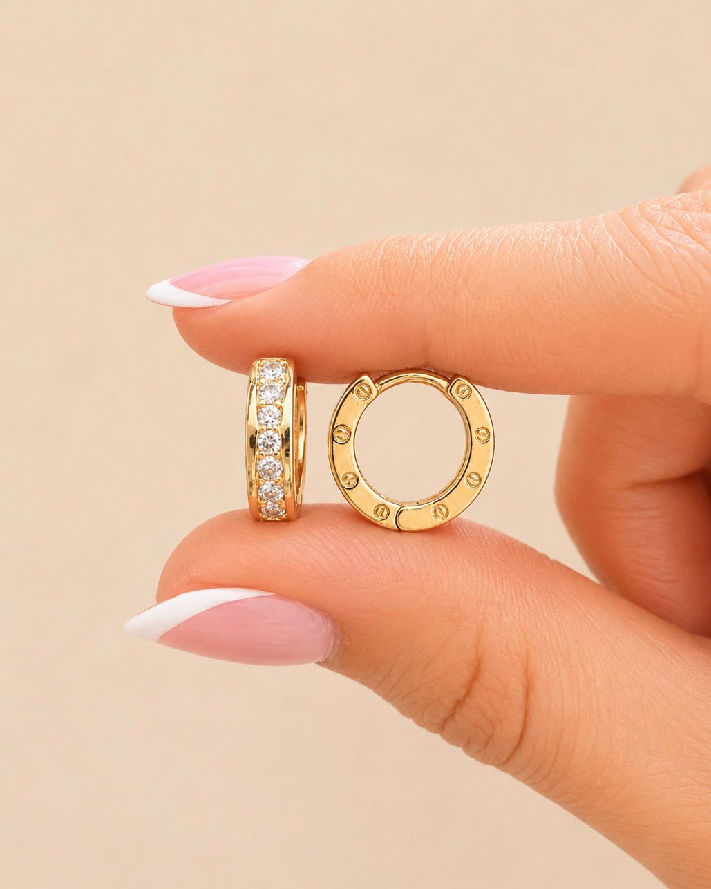 CANDONGA TIPO CARTIER CRISTAL 1.2CM 6263 Oro laminado Luxus