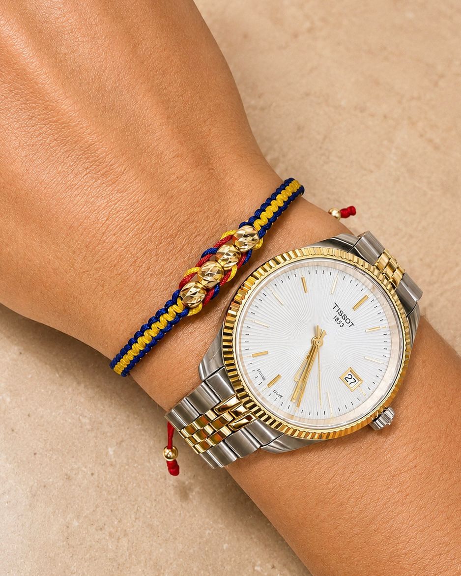 BRAZALETE COLOMBIA 5MM DIAMANTADO 6285 Oro laminado Luxus