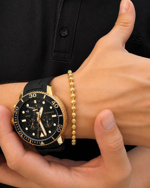PULSERA MILITAR DIAMANTADA 3MM 20CM 6259 Oro laminado Luxus