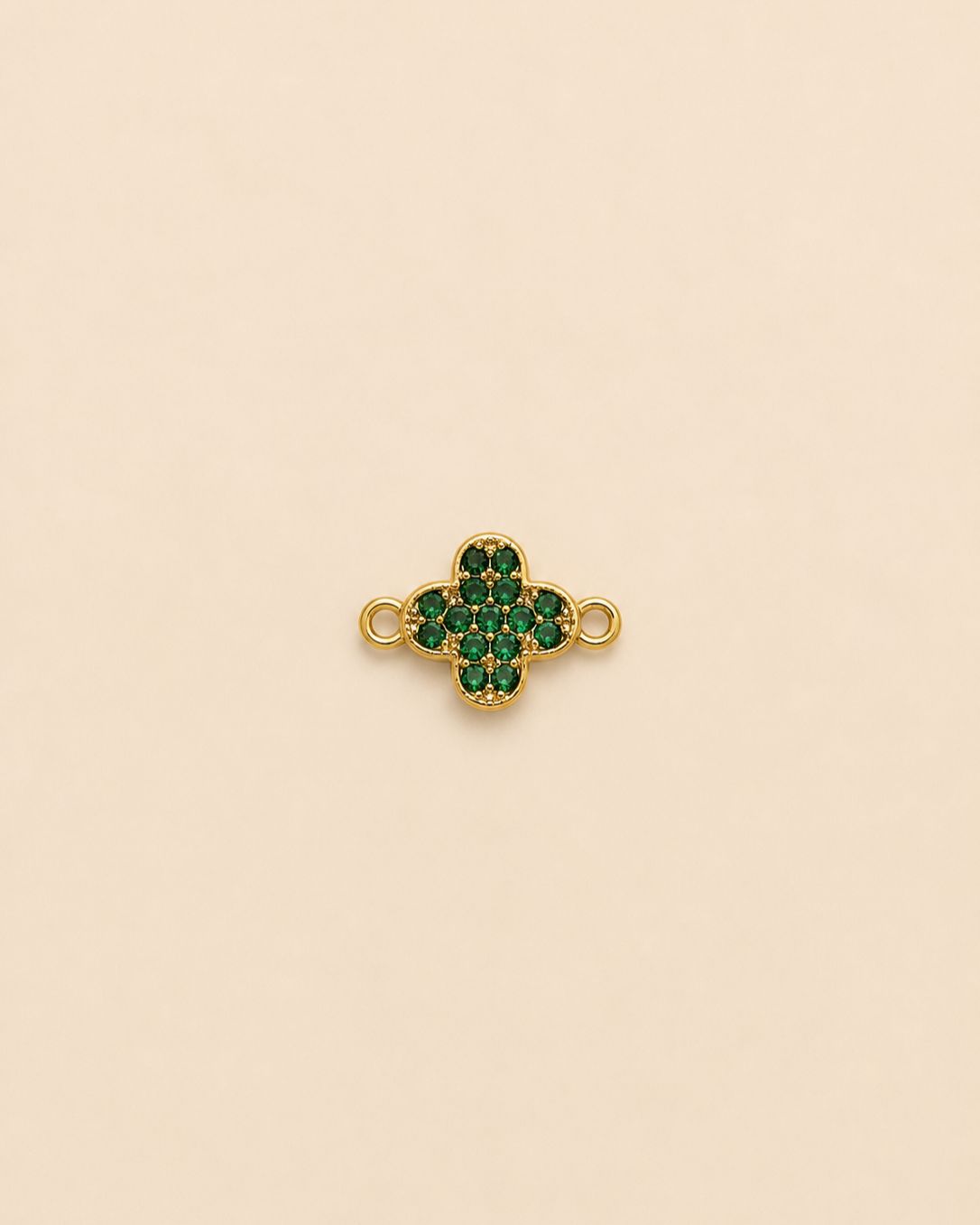 HERRAJE TREBOL VERDE MINI  6339 Oro laminado Luxus