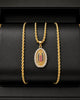 DIJE VIRGEN GUADALUPE SWAROVSKI 12X25MM  6345 Oro laminado Luxus