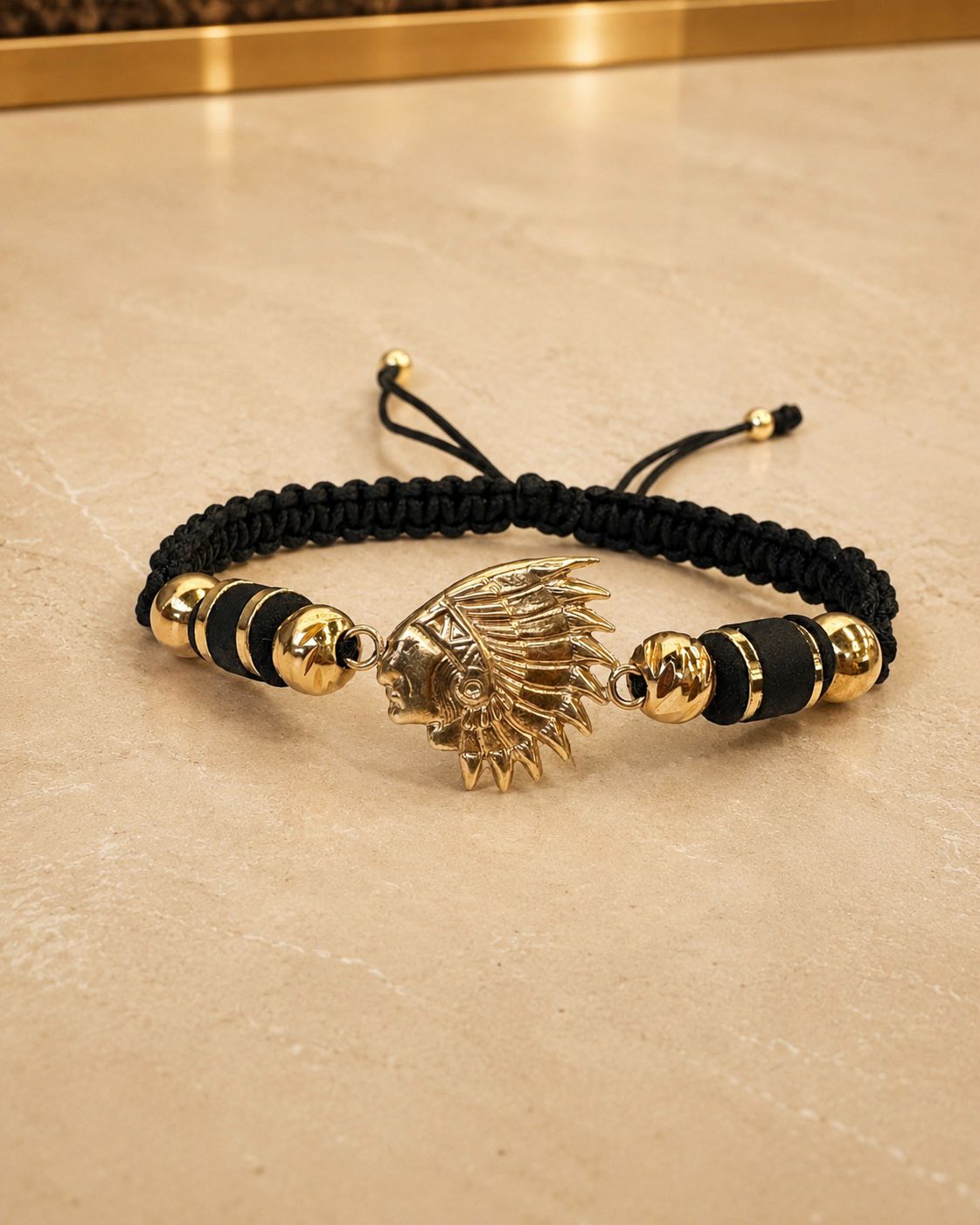 BRAZALETE INDIO REAL DIAMANTADO 6MM 6365 Oro laminado Luxus