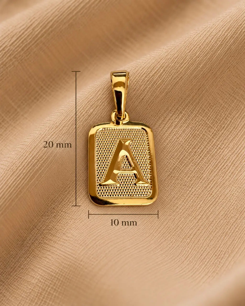 DIJE LETRA CUADRO DIAM 20X10MM 6712