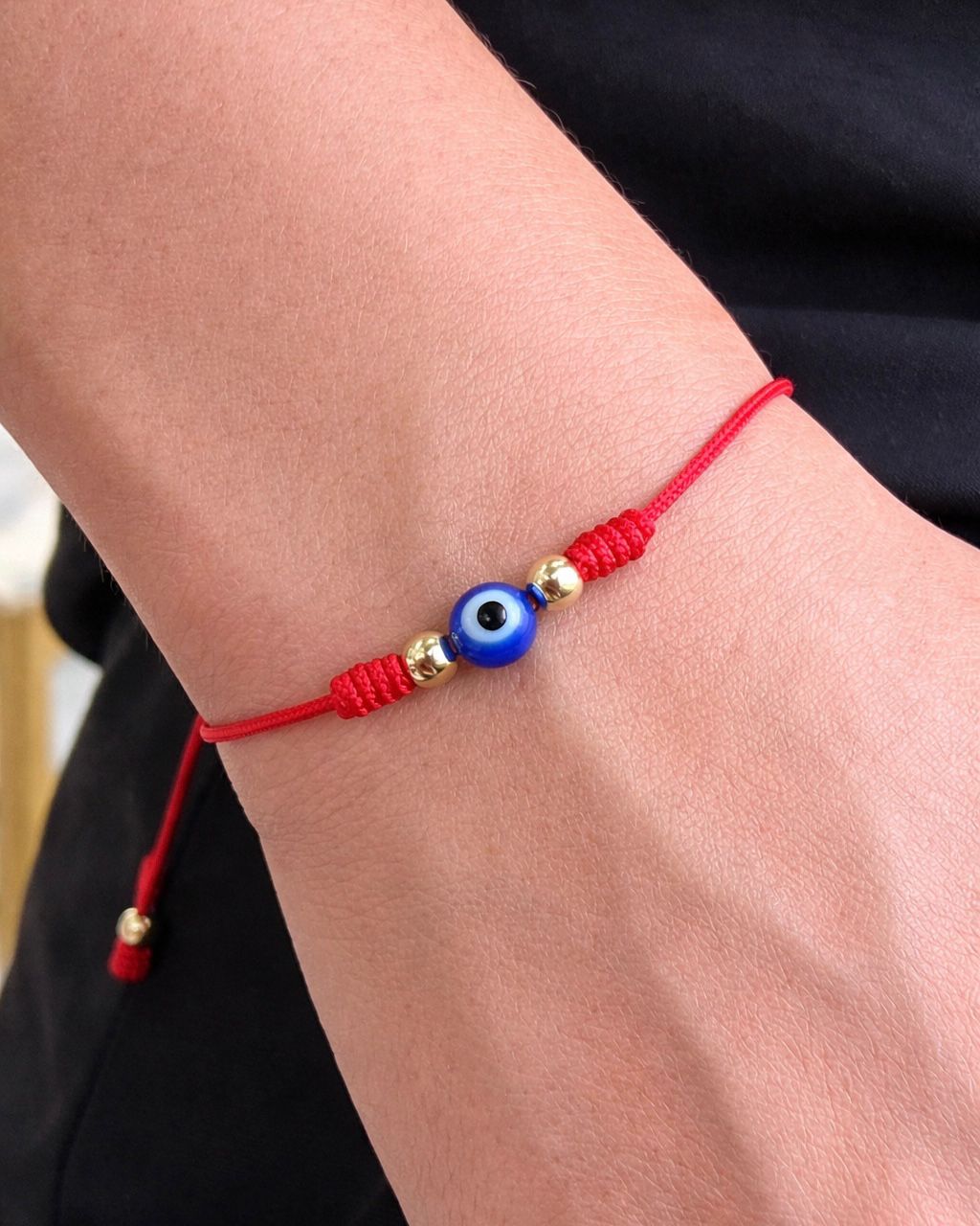 BRAZALETE PROTECTOR OJO TURCO 4MM 6068 Oro laminado Luxus