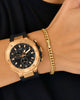 PULSERA CUBANA FORJADA 18 CM 4 MM 5246 OrolaminadoLuxus