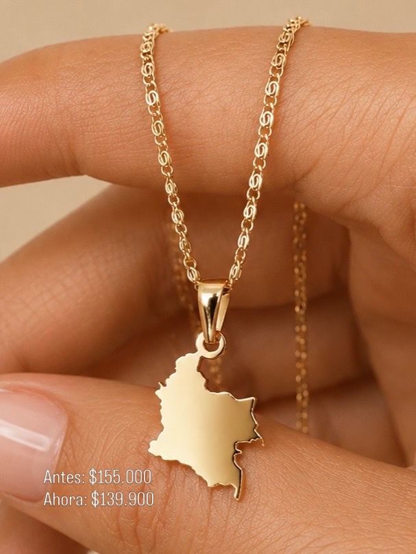 SET DAMA CADENA + DIJE Oro laminado Luxus