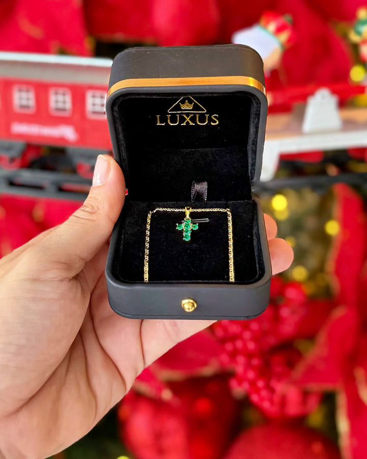 SET NAVIDAD CADENA CARACOL 2 MM 65 CM + DIJE OrolaminadoLuxus