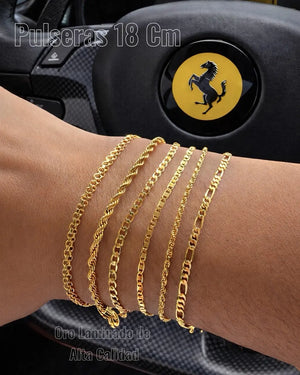 PULSERAS 18 CM EN ORO LAMINADO Oro laminado Luxus