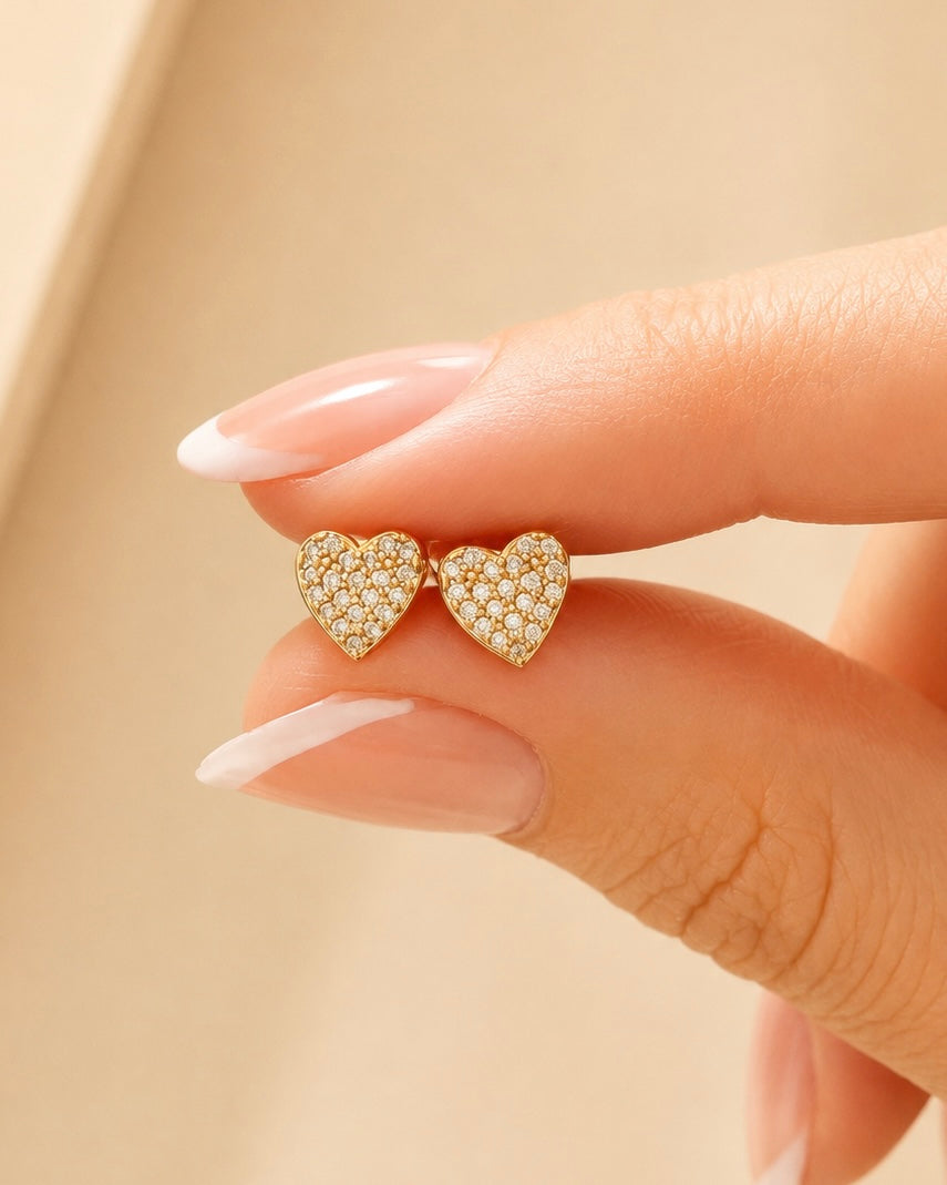 TOPO CORAZÓN CRISTAL ID: 6411 Oro laminado Luxus