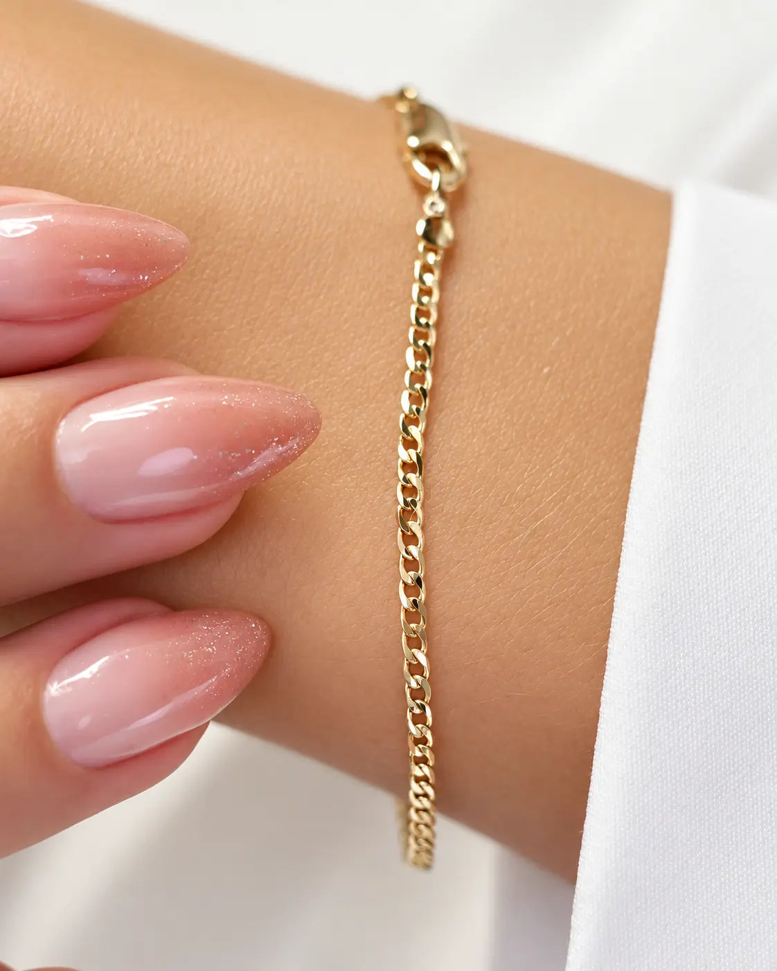 Pulsera cubana dorada 2 mm, referencia 4735 Luxus