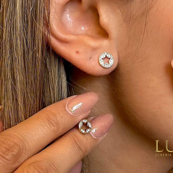 ARETE TOPO ROSE STAR CON CRISTAL LXA05