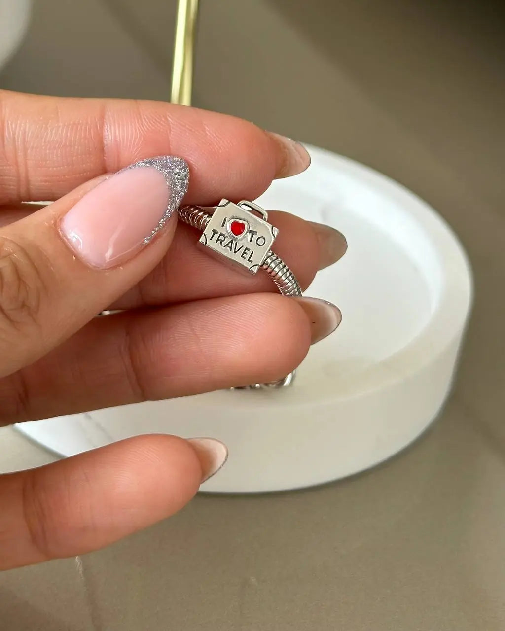 CHARMS MALETA DE VIAJE : CH304 OrolaminadoLuxus