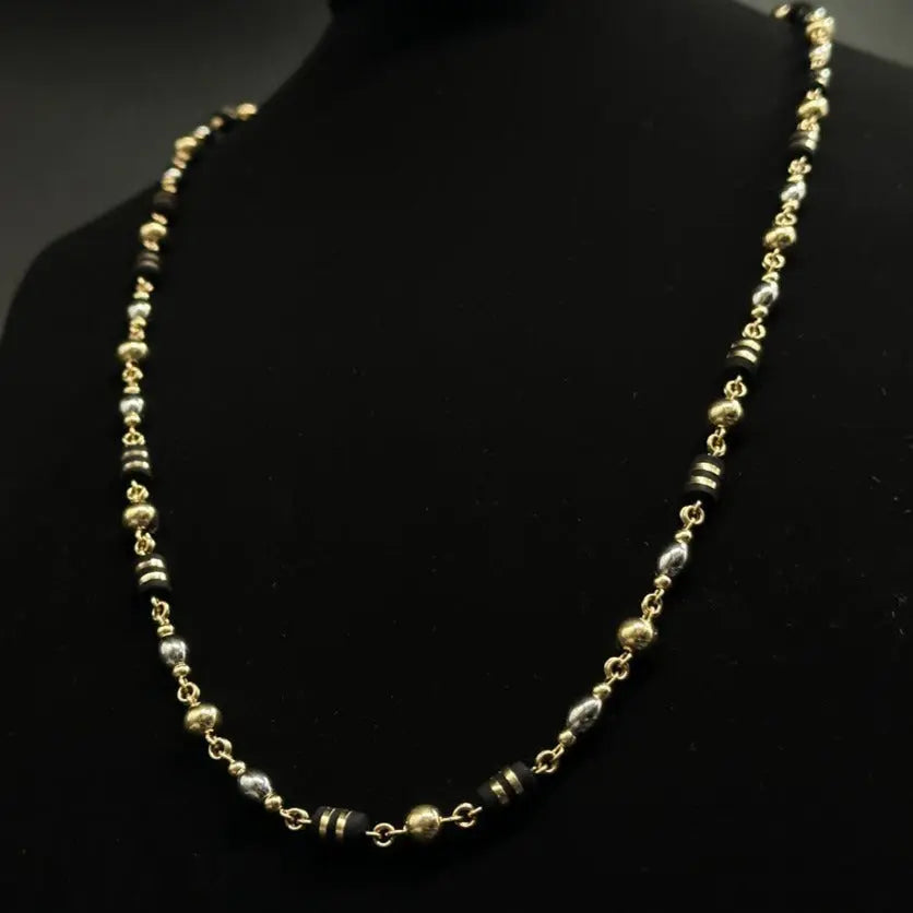 COLLAR ESPECIAL BARRIL OVALO DORADO 60CM 02042533-440 OrolaminadoLuxus