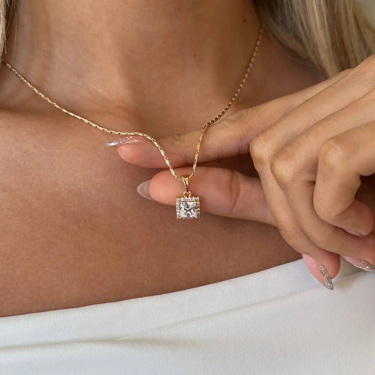 DIJE ROSE GLAMOUR CRISTAL 3783 OrolaminadoLuxus