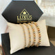 BRAZALETE CLASICO 3 OROS FULL BALINES