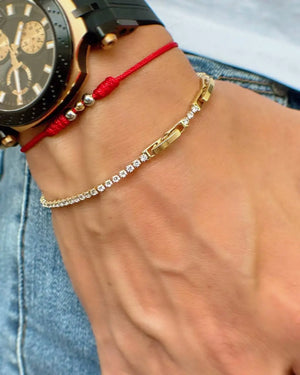 PULSERA TENIS 2,5 MM 17 + 2 Cm OrolaminadoLuxus