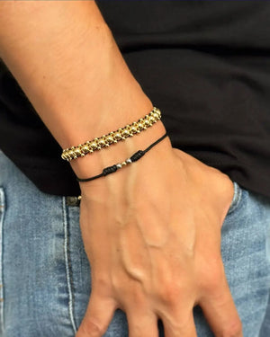 BRAZALETE TEJIDO ROSITA B5MM-2.5MM 2109 OrolaminadoLuxus