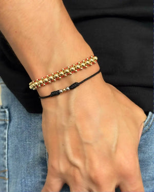 BRAZALETE TEJIDO ROSITA B5MM-2.5MM 2109 OrolaminadoLuxus