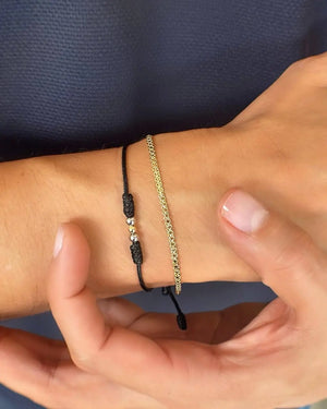 PULSERA TEJIDO CHINO 2 MM 19 CM 4393 OrolaminadoLuxus