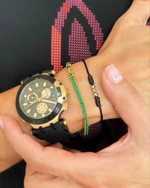PULSERA TENIS 4 MM  16 + 2 CM OrolaminadoLuxus