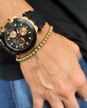 BRAZALETE FULL BALINES DORADO OrolaminadoLuxus