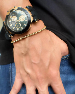 BRAZALETE FULL BALINES DORADO OrolaminadoLuxus