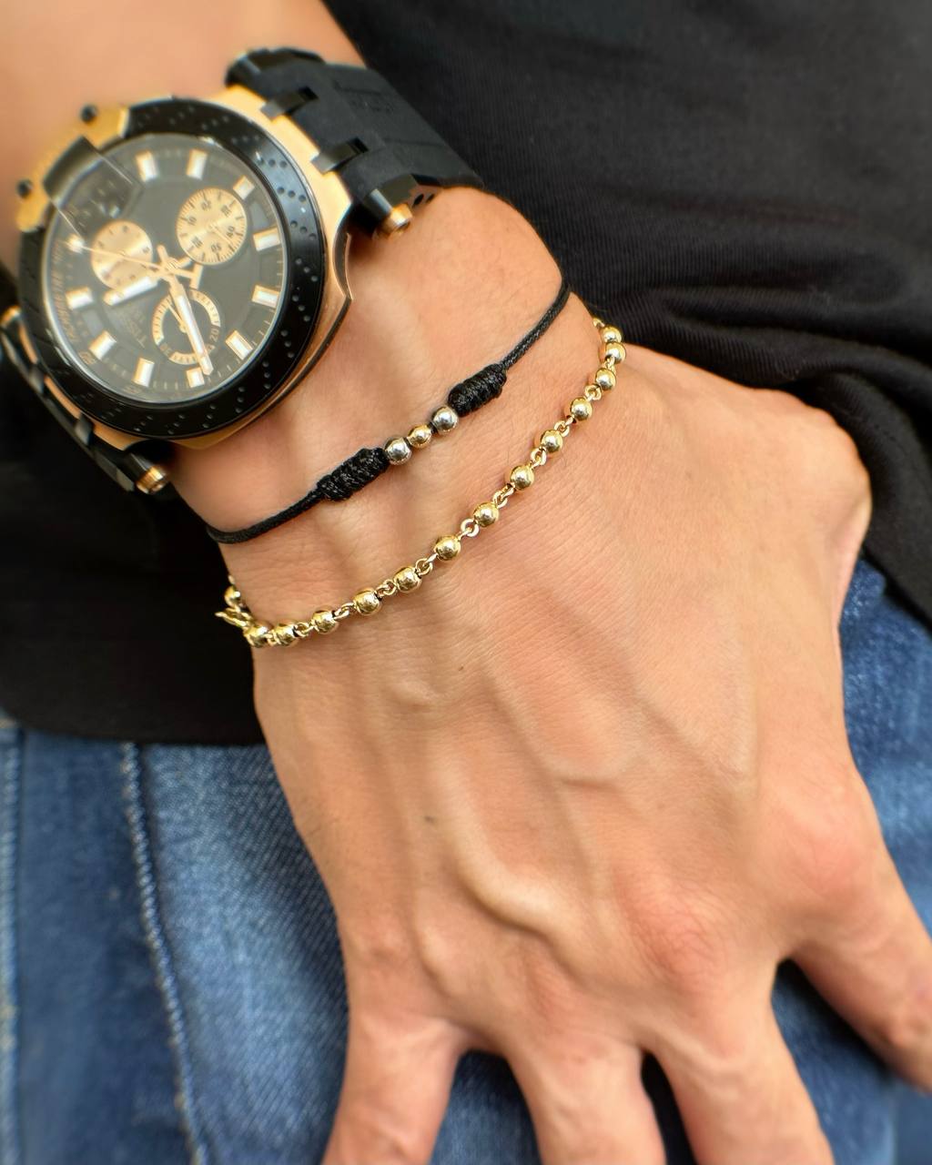 BRAZALETE B4MM DORADA EN SISTEMA DE AGARRE 1447 OrolaminadoLuxus