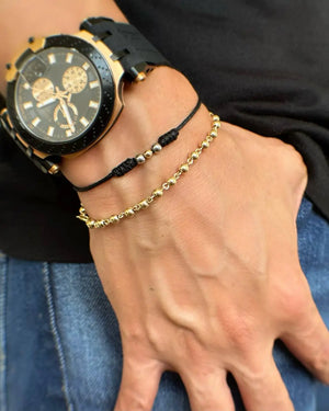 BRAZALETE B4MM DORADA EN SISTEMA DE AGARRE 1447 OrolaminadoLuxus