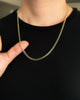 CADENA CUBANA PLANA 3,5 MM 65 CM  5487 Oro laminado Luxus