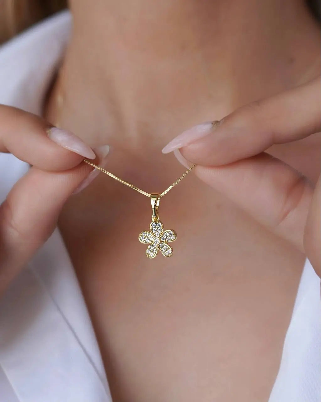 DIJE FLOWER CRISTAL  4424 OrolaminadoLuxus