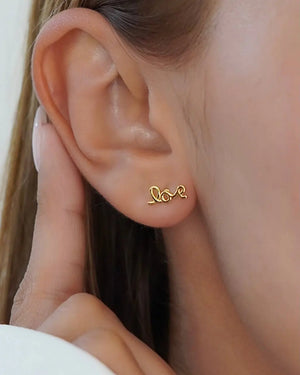 ARETES BE LOVE OrolaminadoLuxus