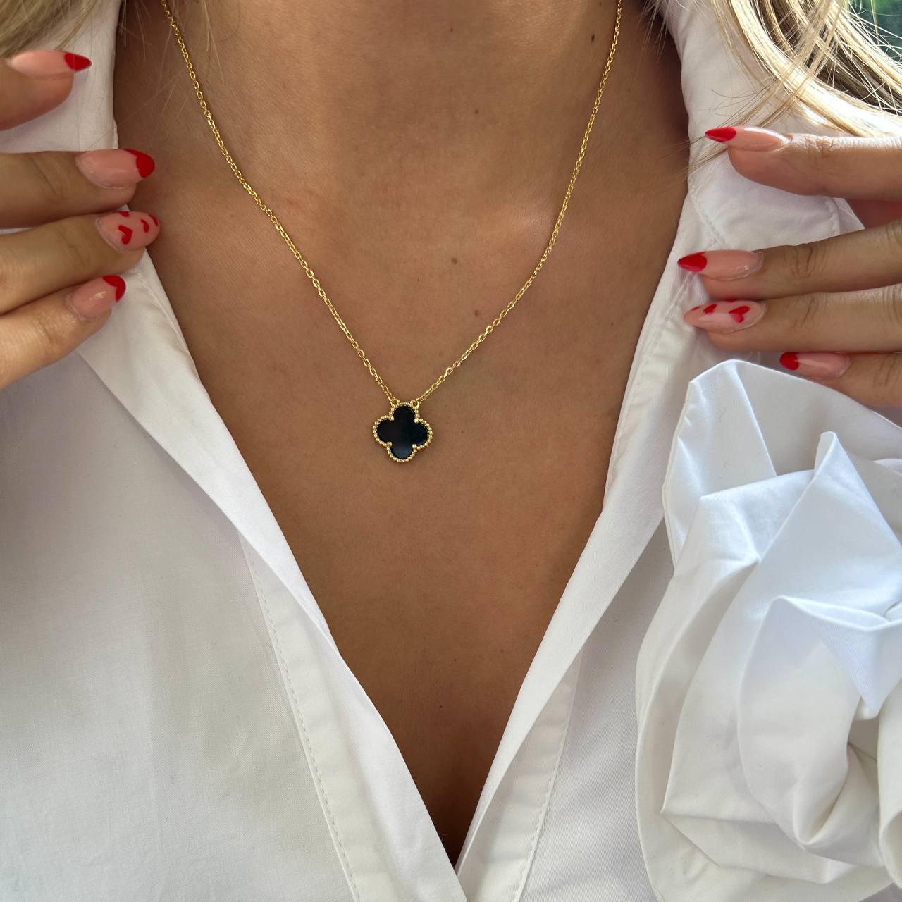 CONJUNTO FLOR TRÉBOL GOLD