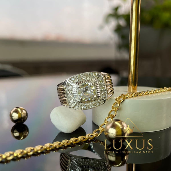 ANILLO CRISTAL SILVER GOLD Ref 80005-65