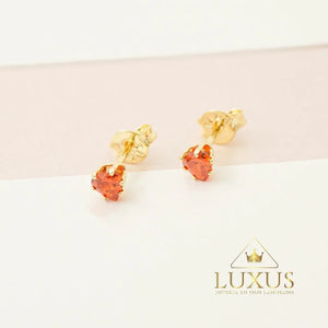 ARETE CIRCONIA CORAZON ROJO 33023R OrolaminadoLuxus
