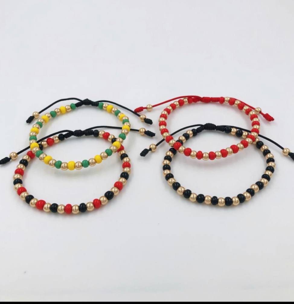 BRAZALETE BOLA 4MM  LAMINADA MOSTACILLA 1178 OrolaminadoLuxus
