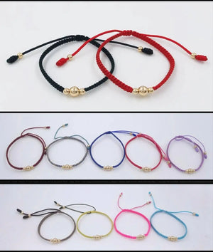 BRAZALETE TEJIDA DEGRADE DORADA 020317 OrolaminadoLuxus