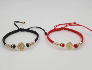BRAZALETE TEJIDO B4MM DIJE VIRGEN 1225 OrolaminadoLuxus