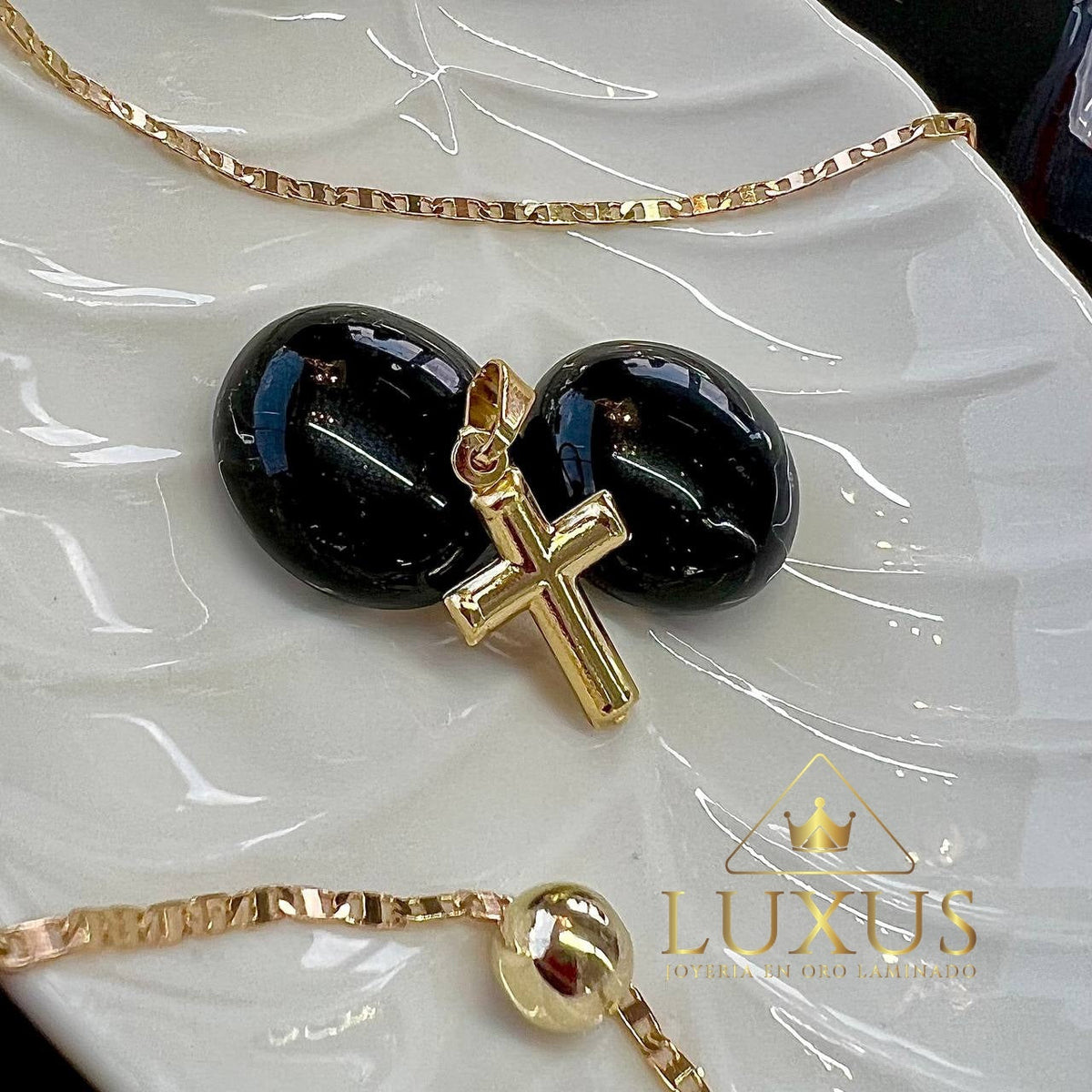 PROMOCION DIJE CRUZ TUBULAR PEQUEÑA 72052-25 OrolaminadoLuxus