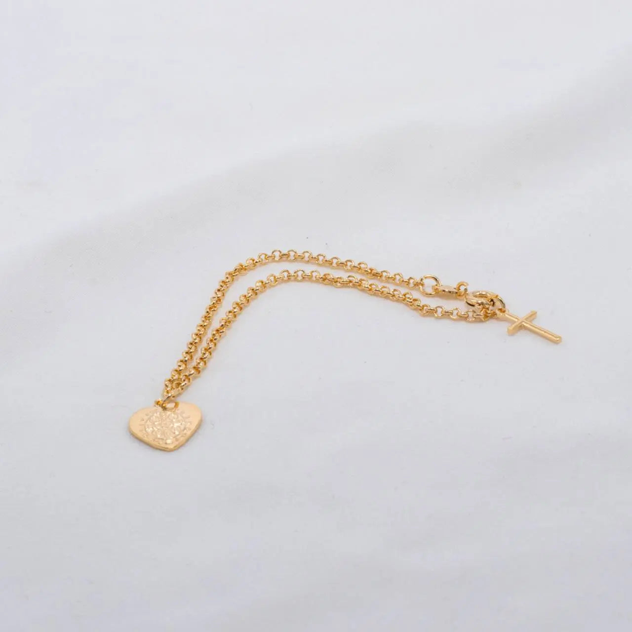 PULSERA CORAZON SAN BENITO R. 142P OrolaminadoLuxus